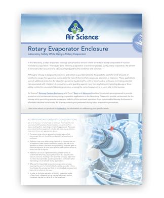Rotary Evaporator Enclosure pdf download