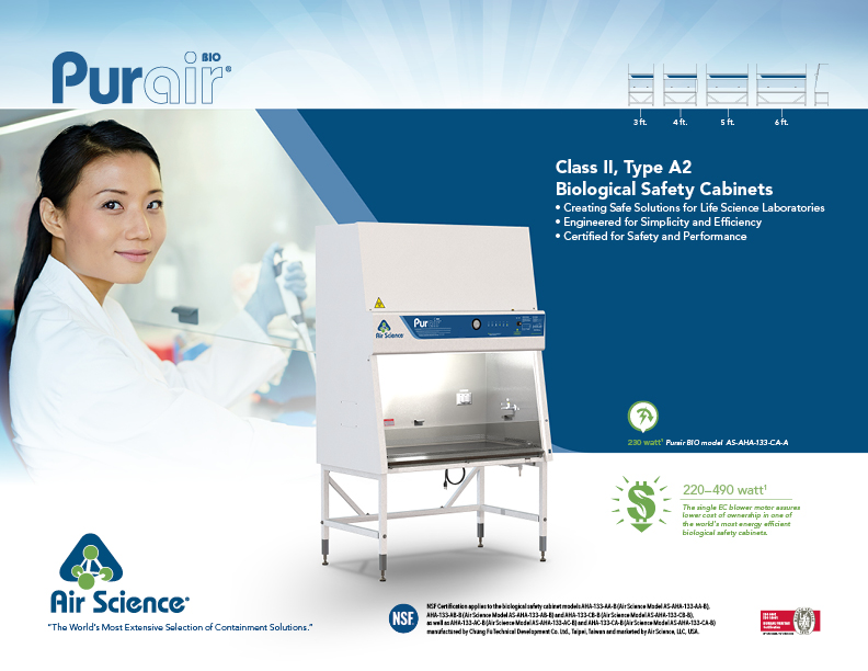 Class II, Type A2 Biological Safety Cabinets Brochure