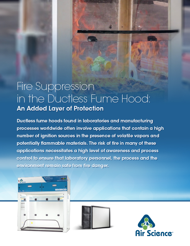 Fire Suppression in Ductless Fume Hood App Note