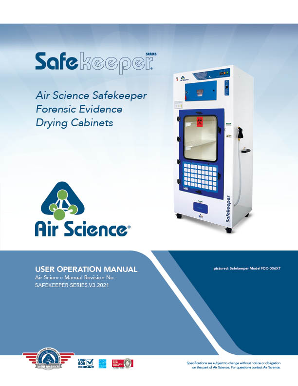Safekeeper Forensic Evidence Drying Cabinets Manual